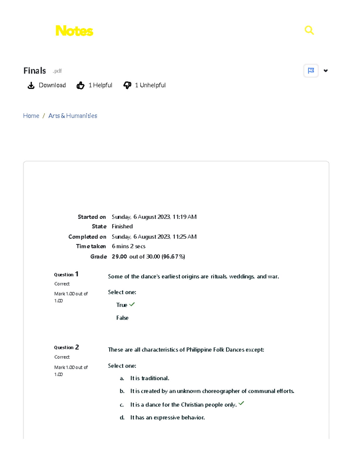 Finals 2 (pdf) - Cliffs Notes - Finals .pdf Download 1 Helpful 1 ...