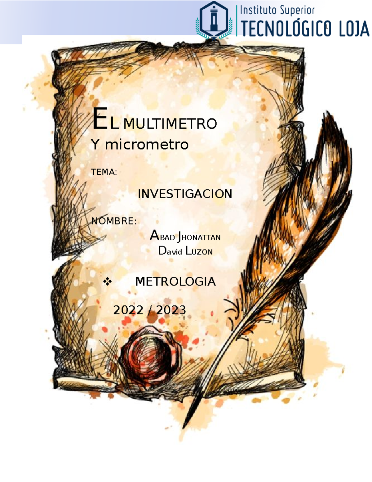 Investigacion multimetro - EL MULTIMETRO Y micrometro TEMA ...