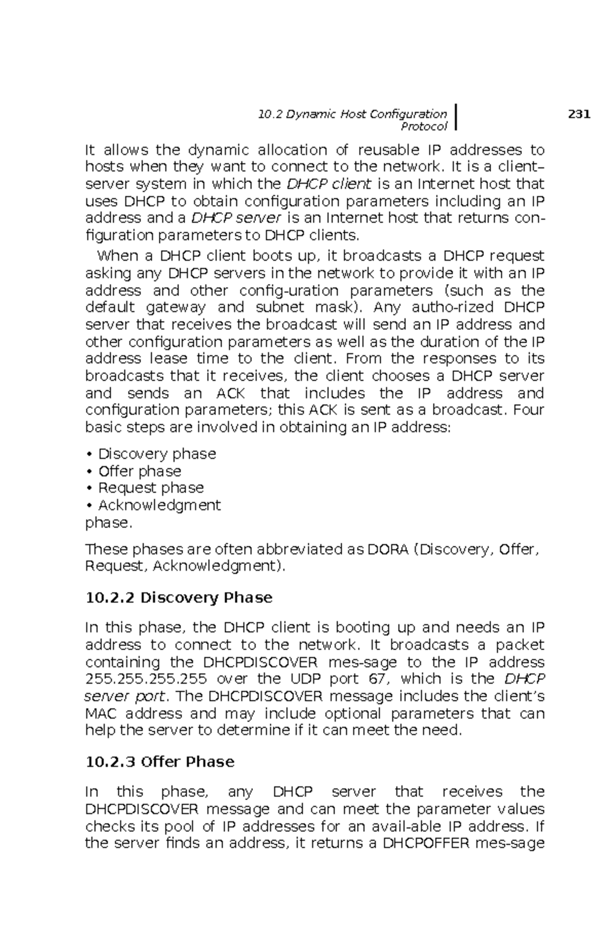 Dynamic Host Configuration Protocol (DHCP) Overview and Phases - Studocu