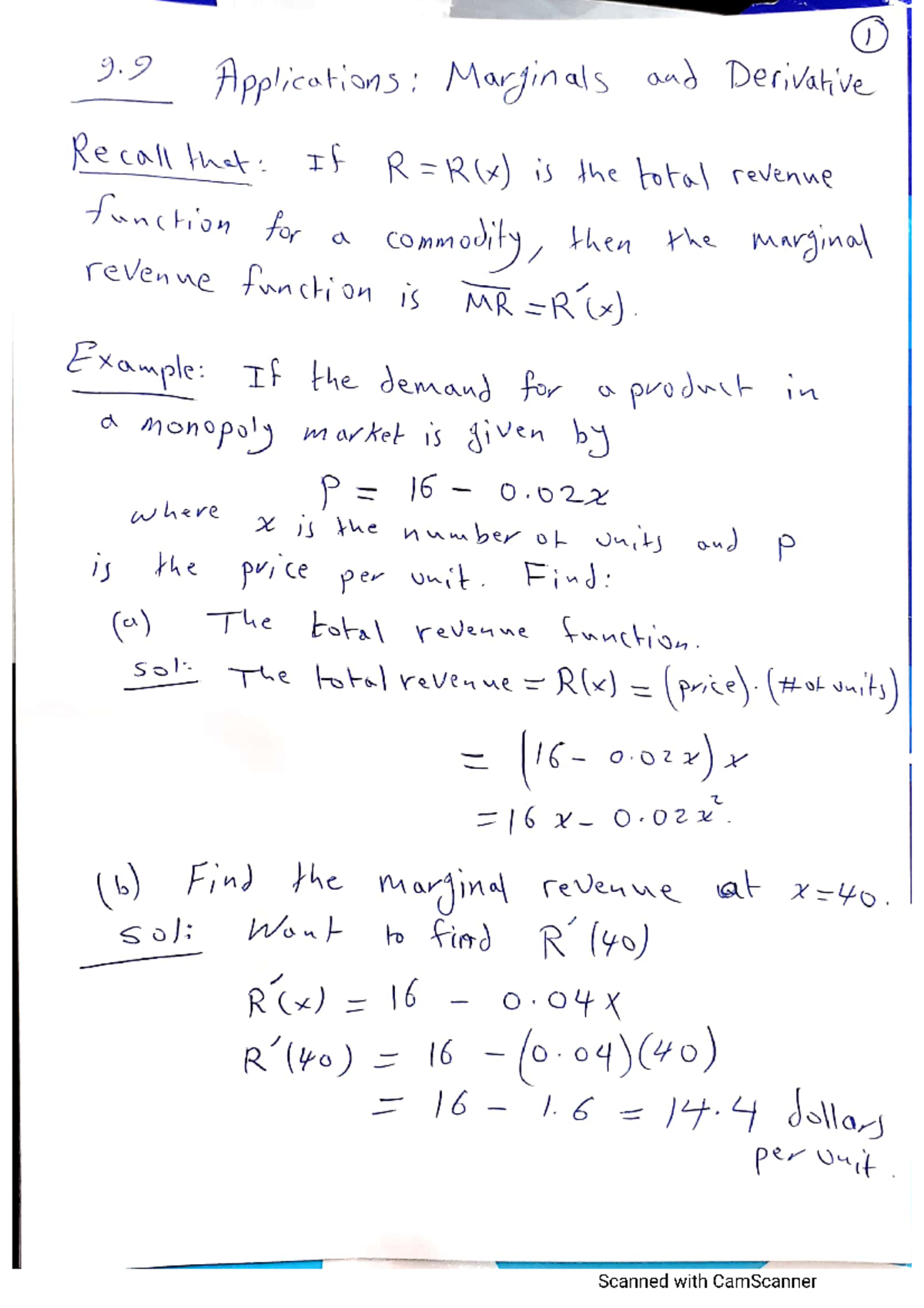 Economics 101: Marginal Revenue and Cost Functions Explained - Studocu