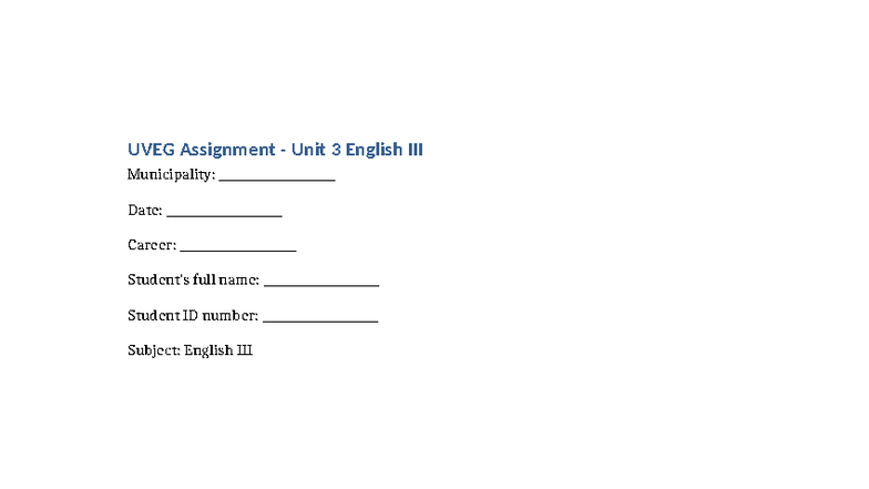 English III Assignment: Conditional Sentences Analysis - Studocu