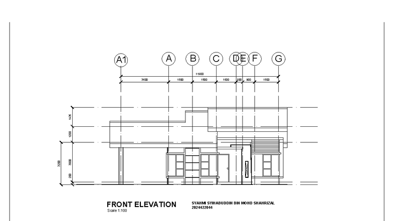 Syahmi syihabuddin-Front elevation - Building Technology - FRONT ...