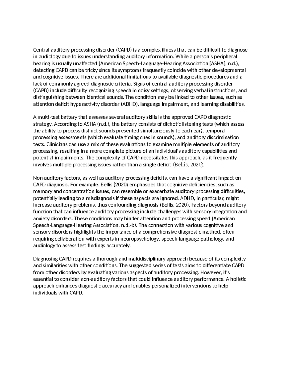 CAPD Diagnosis: Understanding Central Auditory Processing Disorder ...