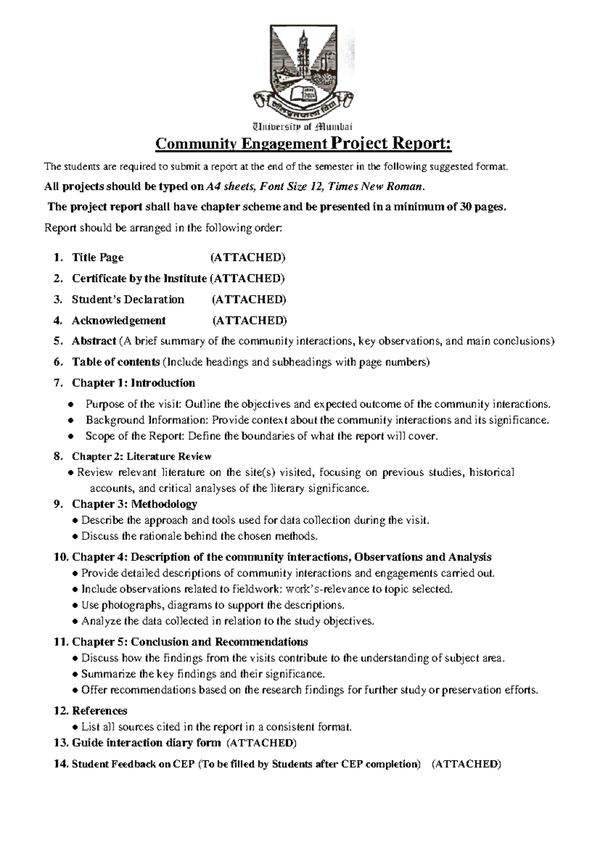 Community Engagement Project Report - B.Com 2025-2026 - Studocu