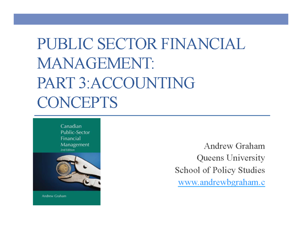 PUBLIC SECTOR FINANCIAL MANAGEMENT: ACCOUNTING CONCEPTS (PSFM 2) - Studocu
