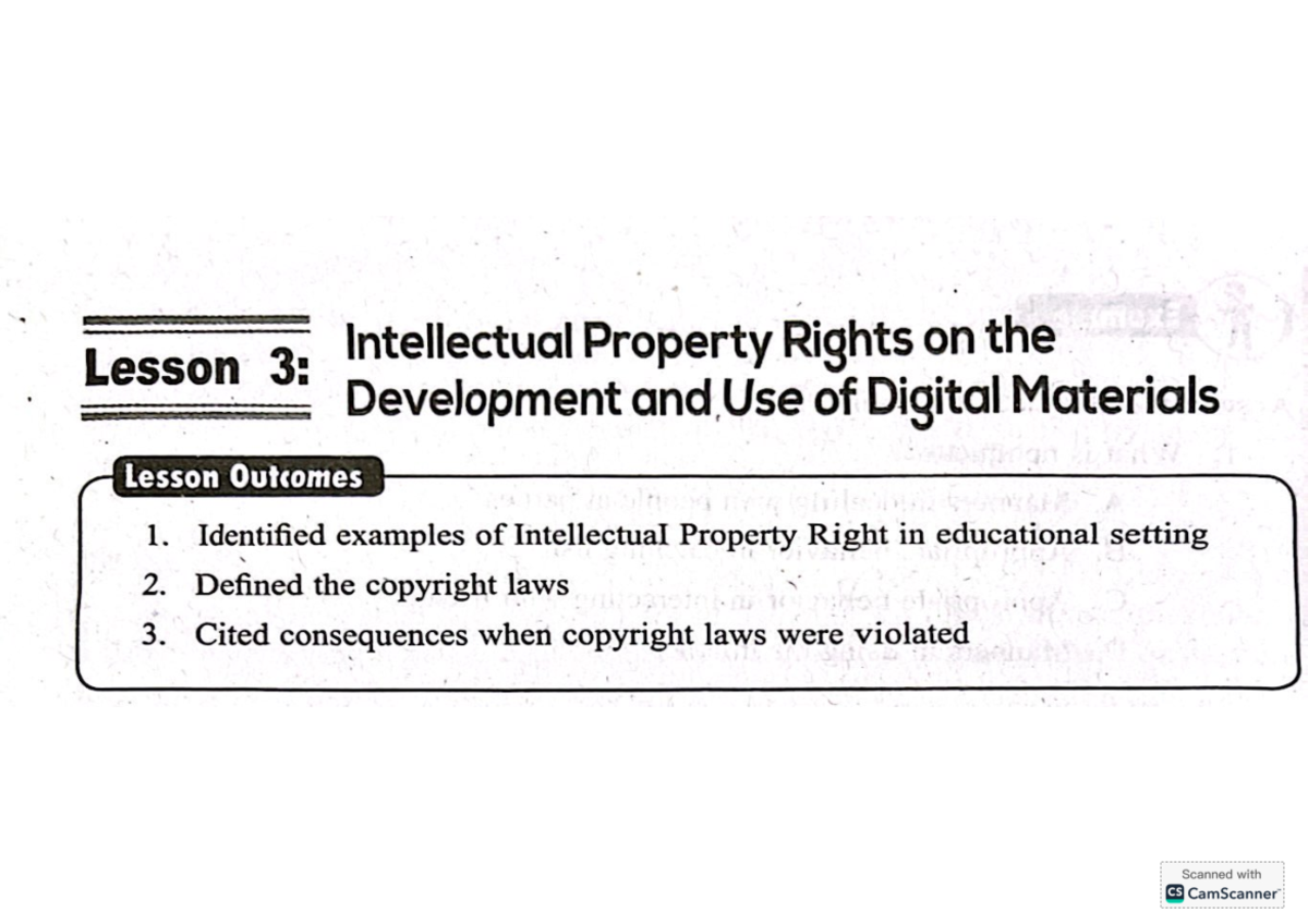 Intellectual Property - Identified examples of Intellectual Property ...