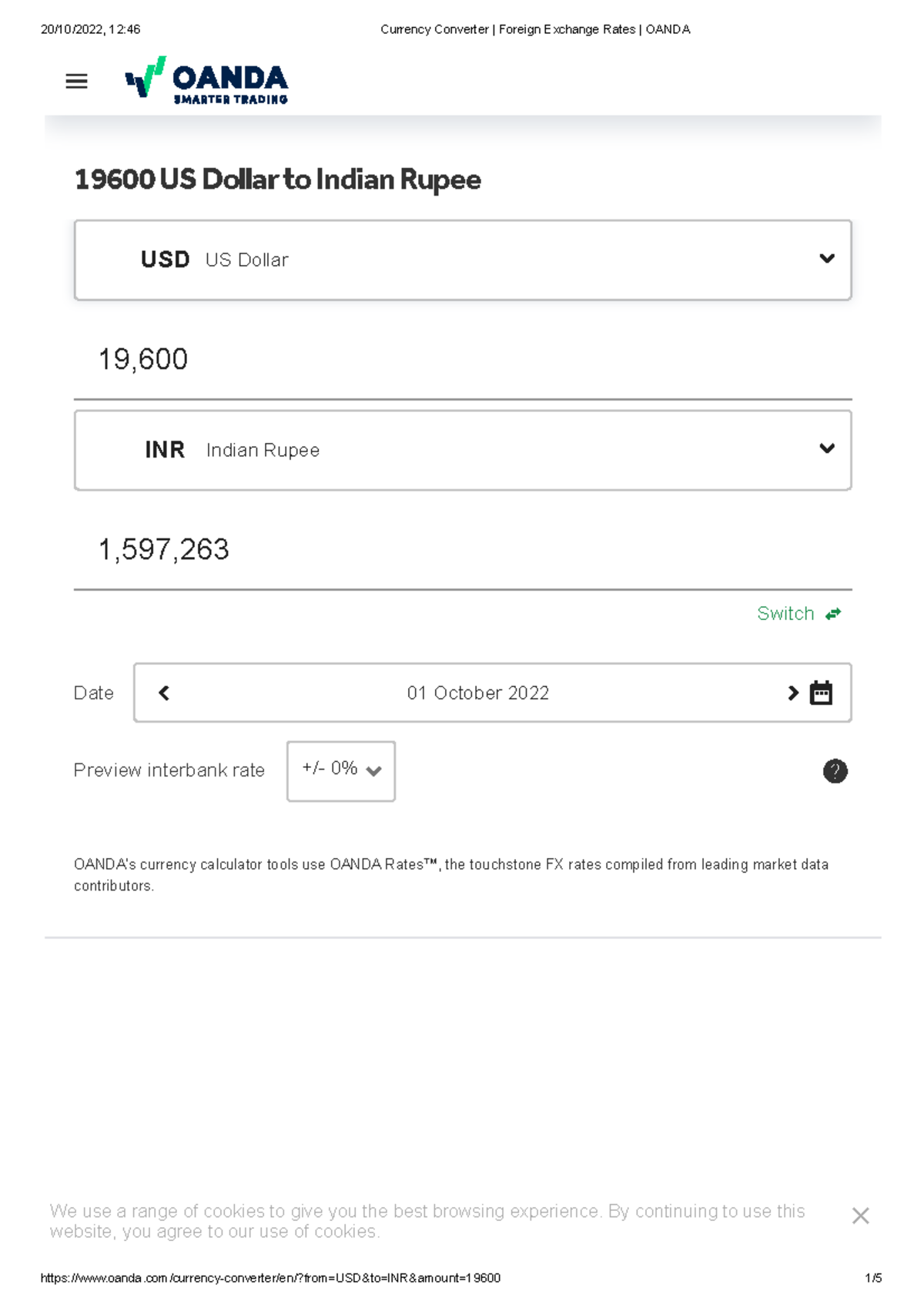 Oanda Exchange Rate Exchange Rates API | Foreign Exchange Rates