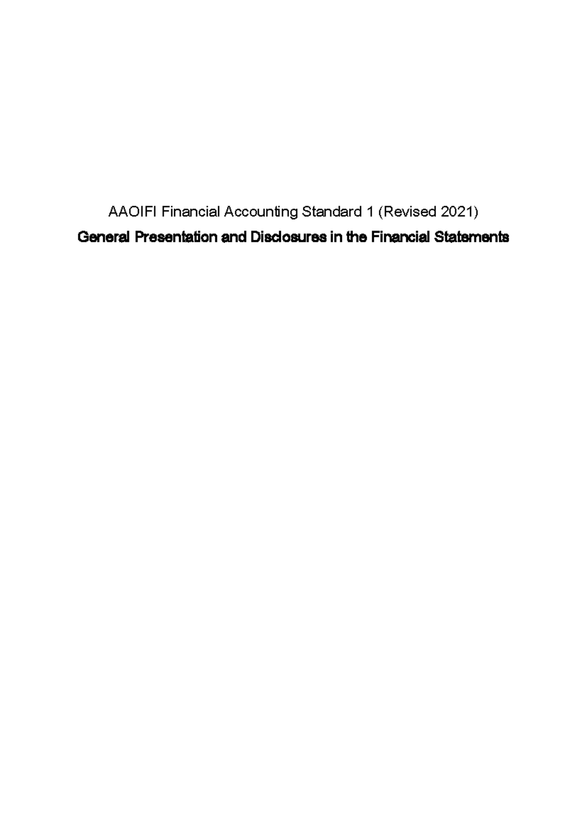FAS 1 (Revised 2021) - General Presentation & Disclosures in Financial ...