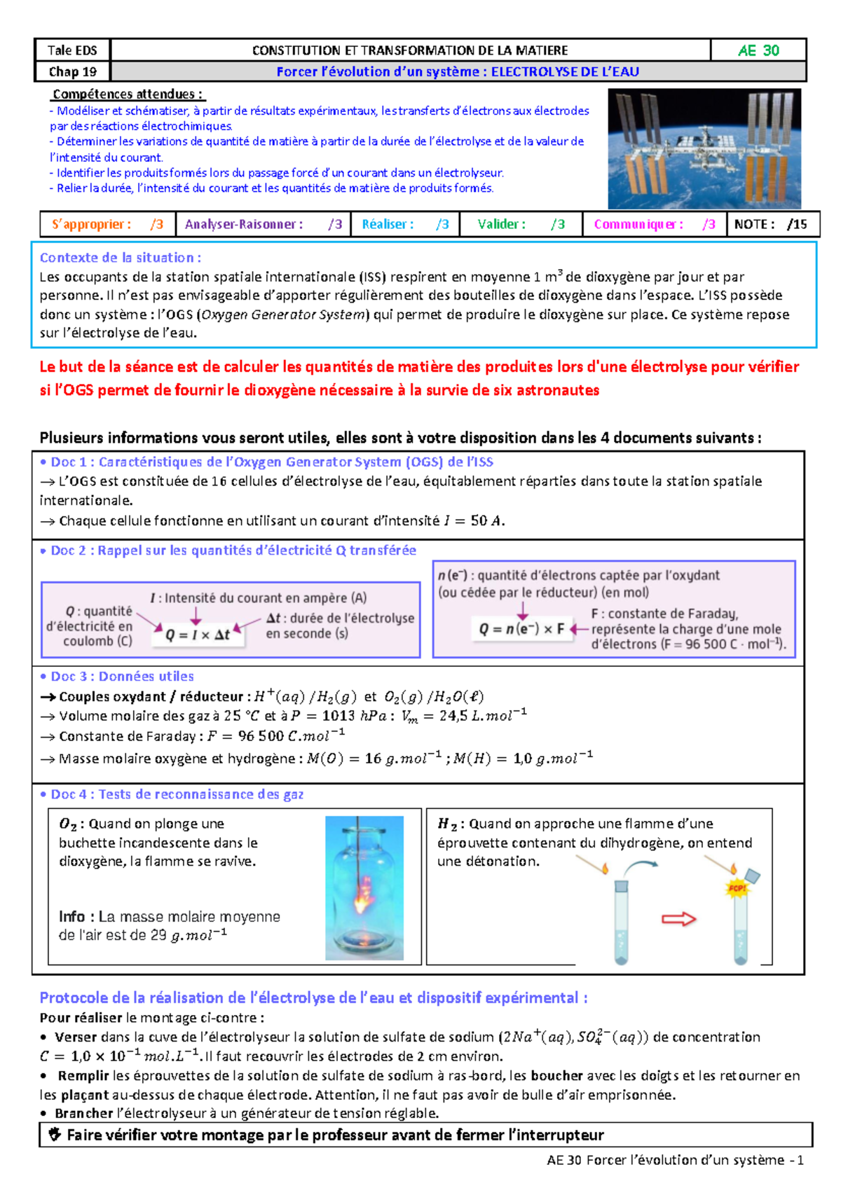 AE 30 Forcer levolution dun systeme prof2022 - Tale EDS CONSTITUTION ET ...