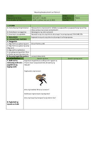 DLL Science 5 Q3 W7 - filipino 5 - GRADES 1 to 12 DAILY LESSON LOG ...