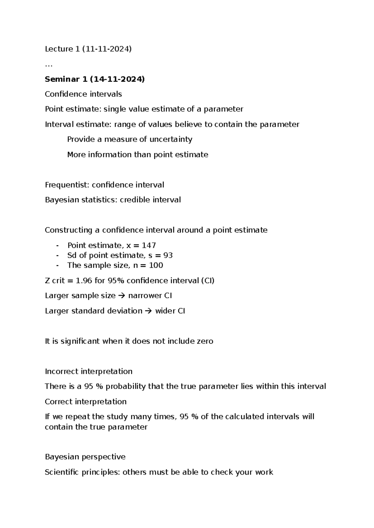 Lecture 1 & 3: Confidence Intervals & Factorial ANOVA Insights ...