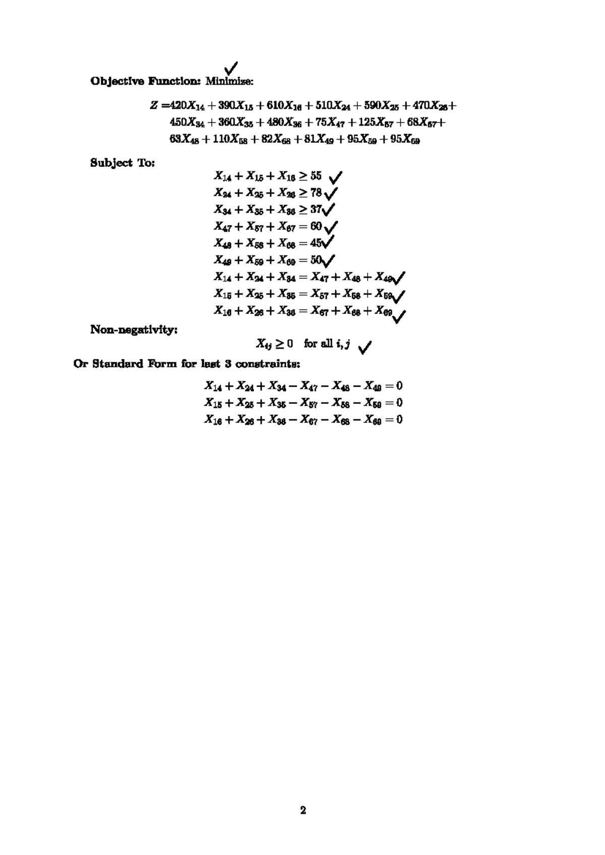 Su9 - Memo on Objective Function and Constraints Analysis - Studocu