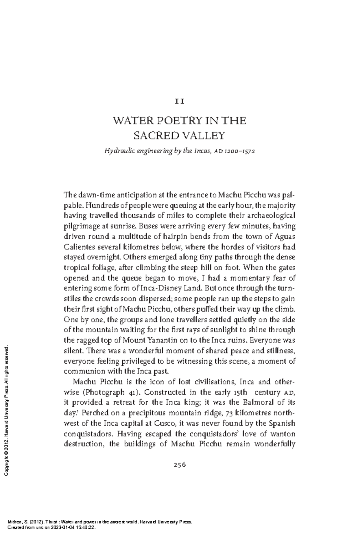 Water Engineering Mastery: Ancient Incan Systems in Sacred Valley - 256 ...