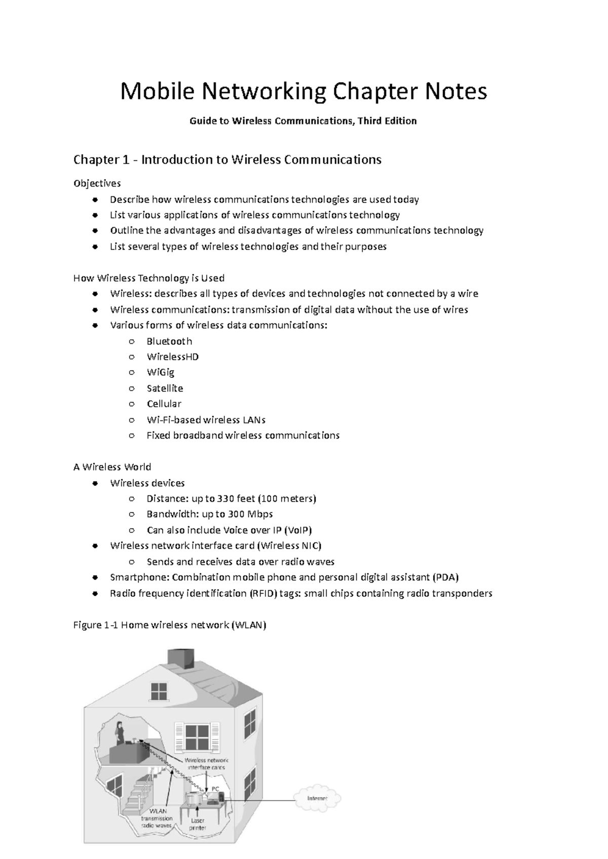 Mobile Networking Chapter Notes: Introduction to Wireless ...