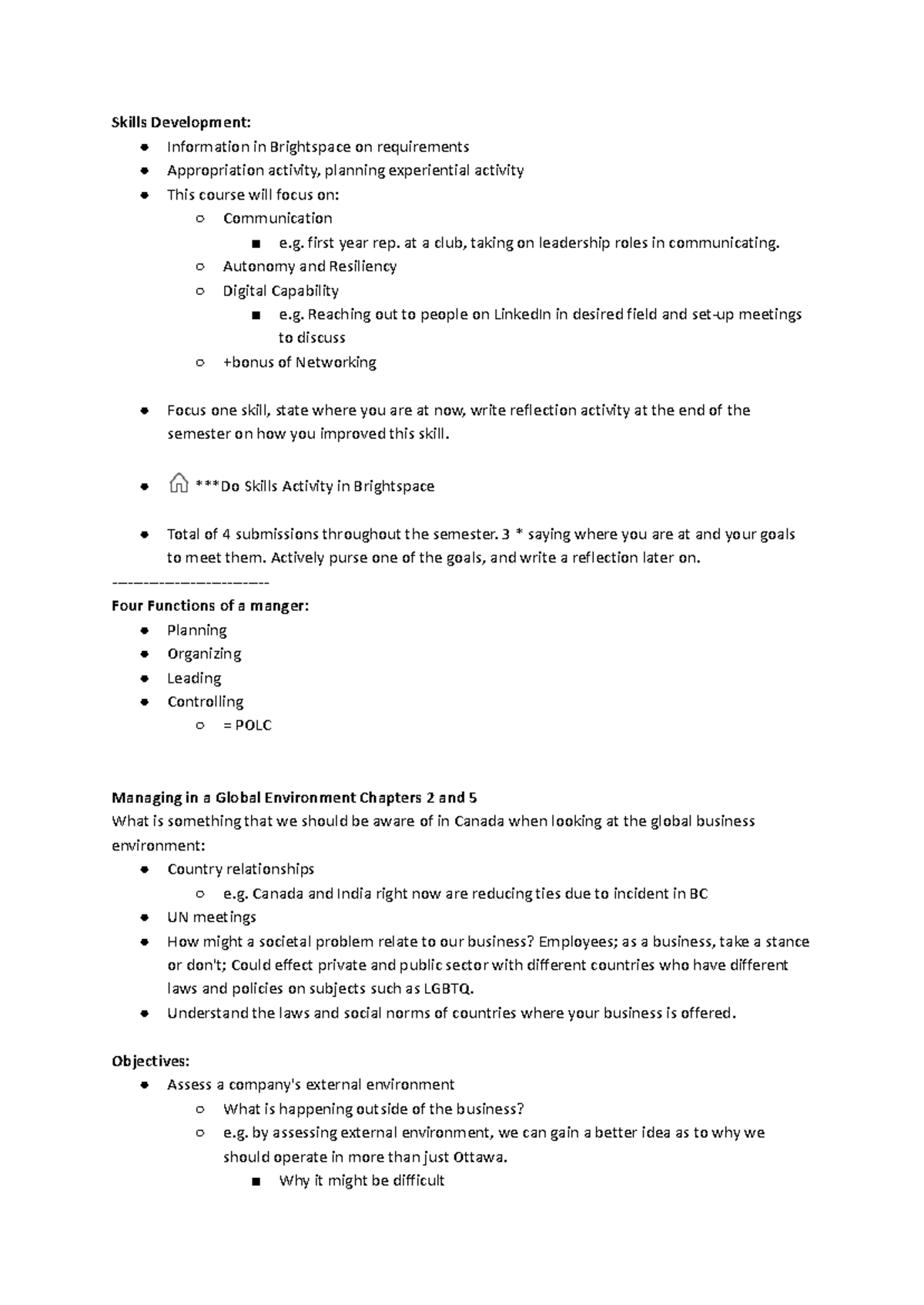 Chapter 2 + 5 ADM1300 - Lecture notes Intro To Business University of ...