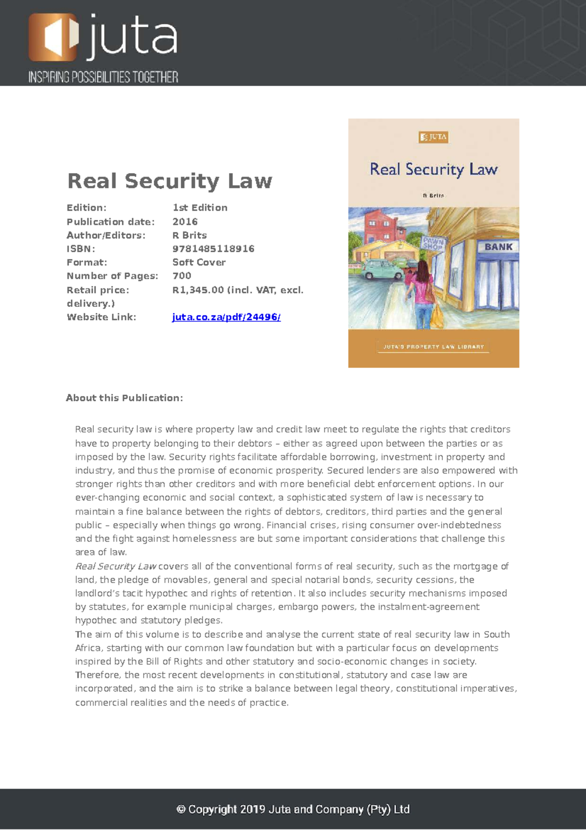 Real Security Law: An Overview of Property & Credit Rights - Studocu