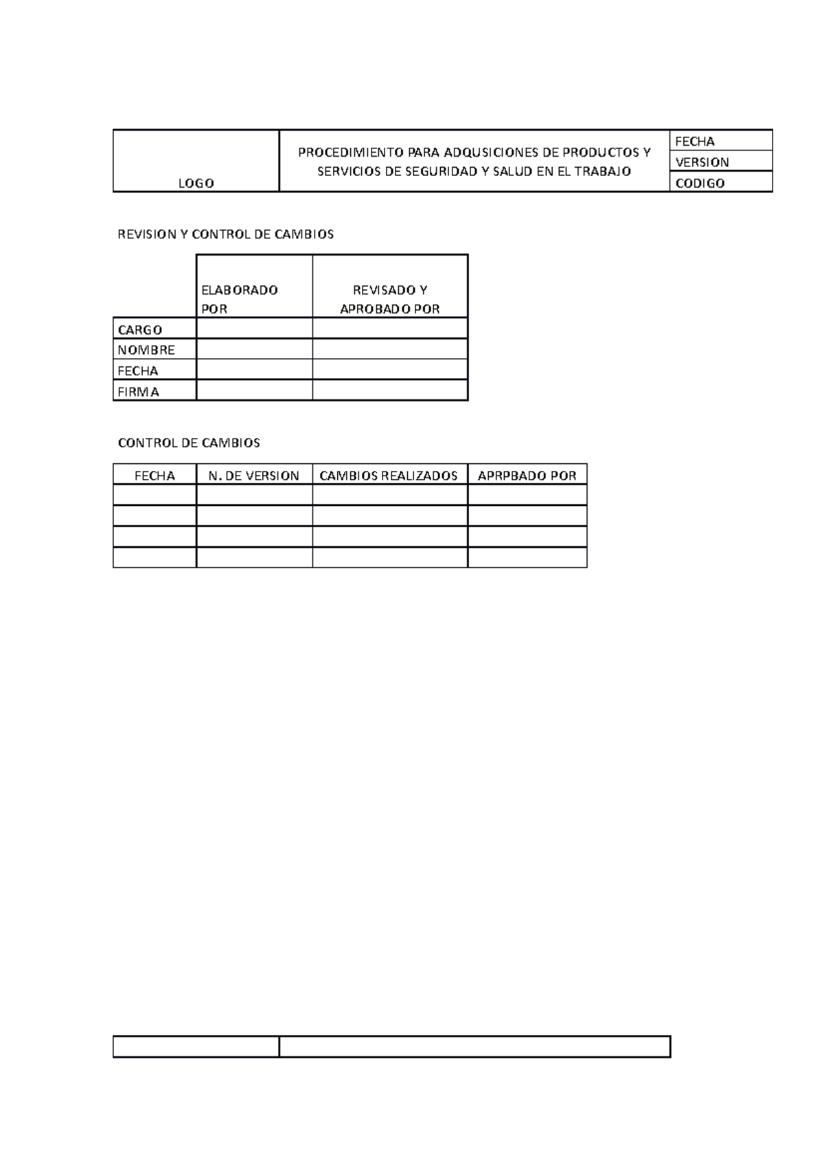2.9.1 Procedimiento de Adquisiciones en SG-SST para Productos y Servicios - Document Preview