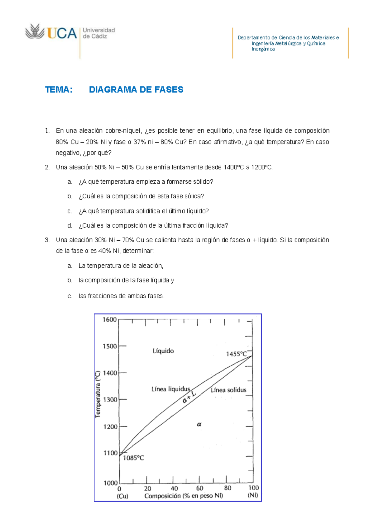 AD8 Diagrama de Fases: Preguntas y Respuestas sobre Aleaciones - Studocu
