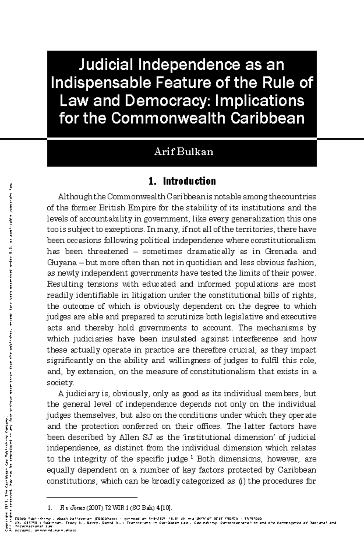 Judicial Independence and the Rule of Law in the Commonwealth Caribbean ...