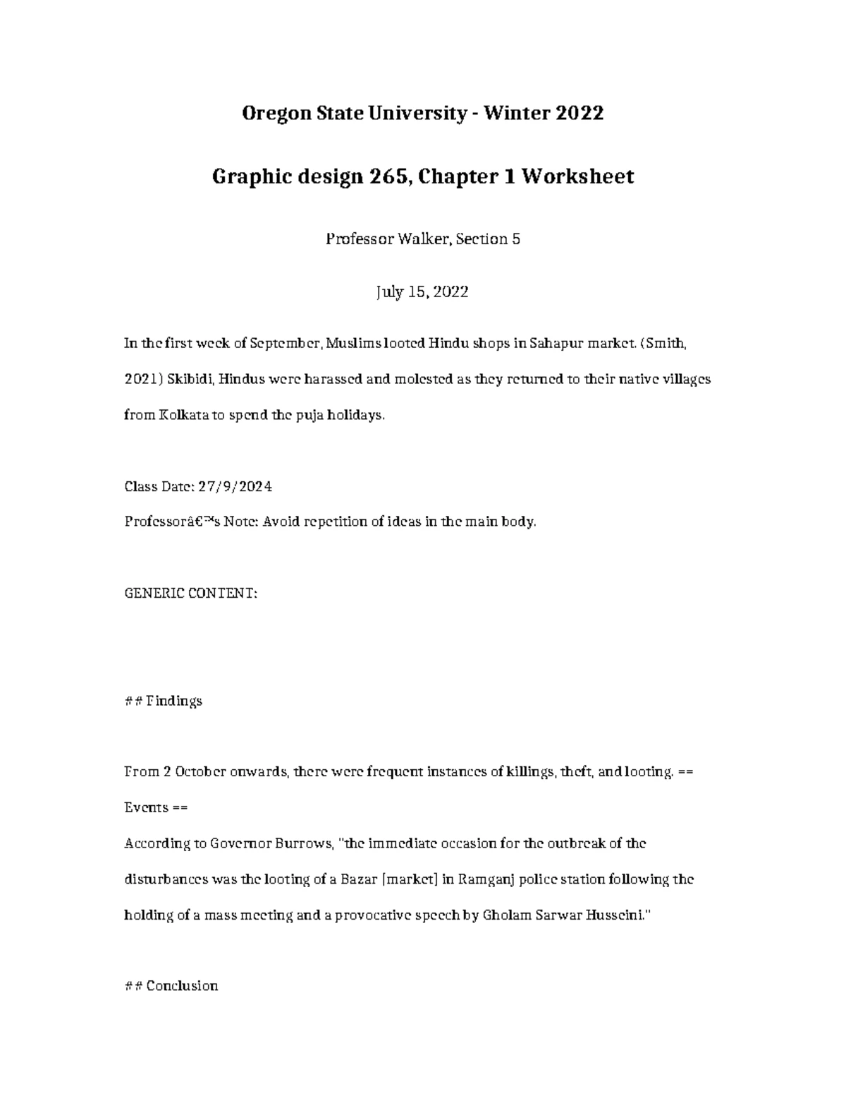 OSU Winter 2022 GD 265 Chapter 1 Essay: Palestine's International ...