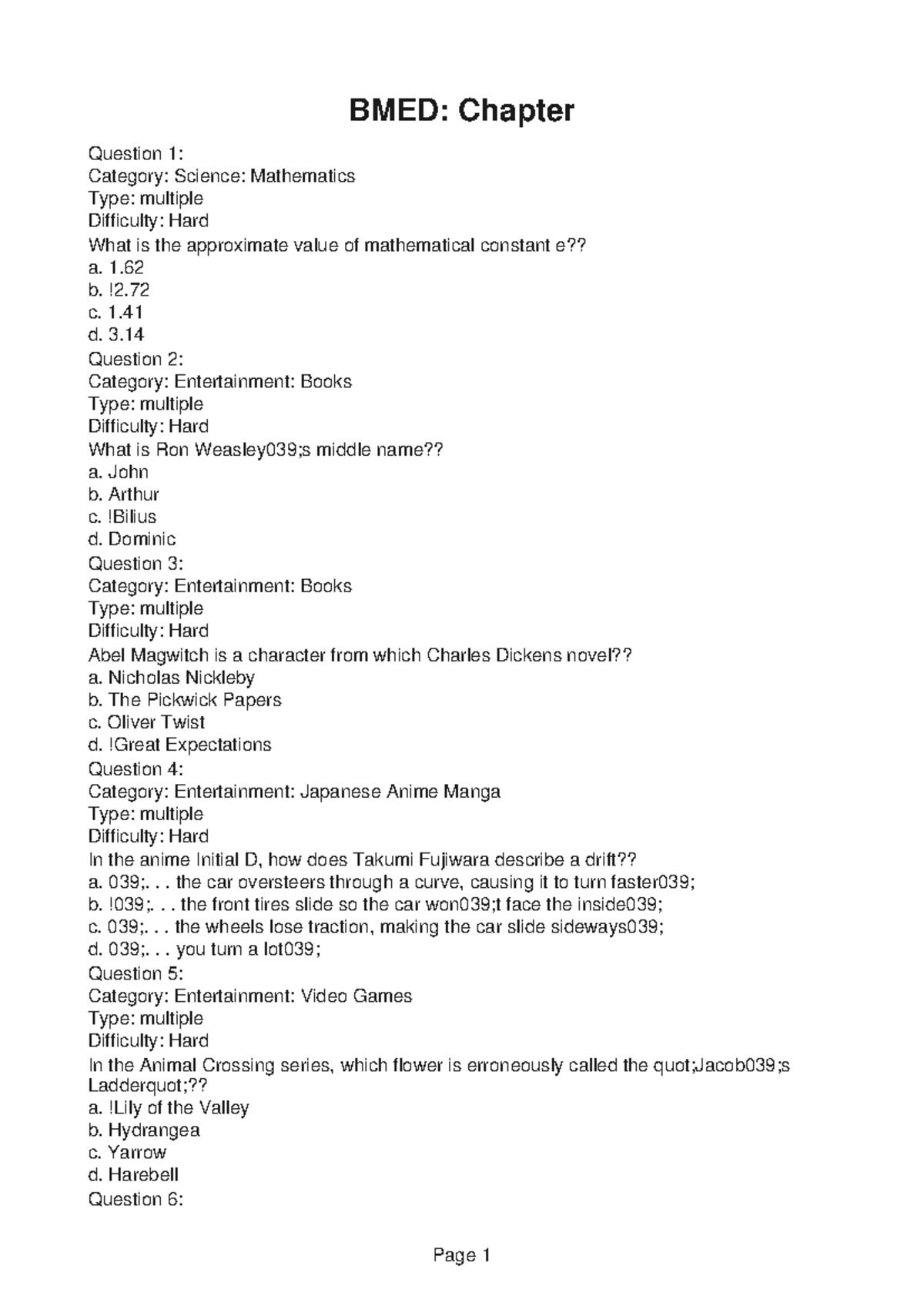 BMED317: Chapter Questions and Answers - Science & Entertainment - Studocu