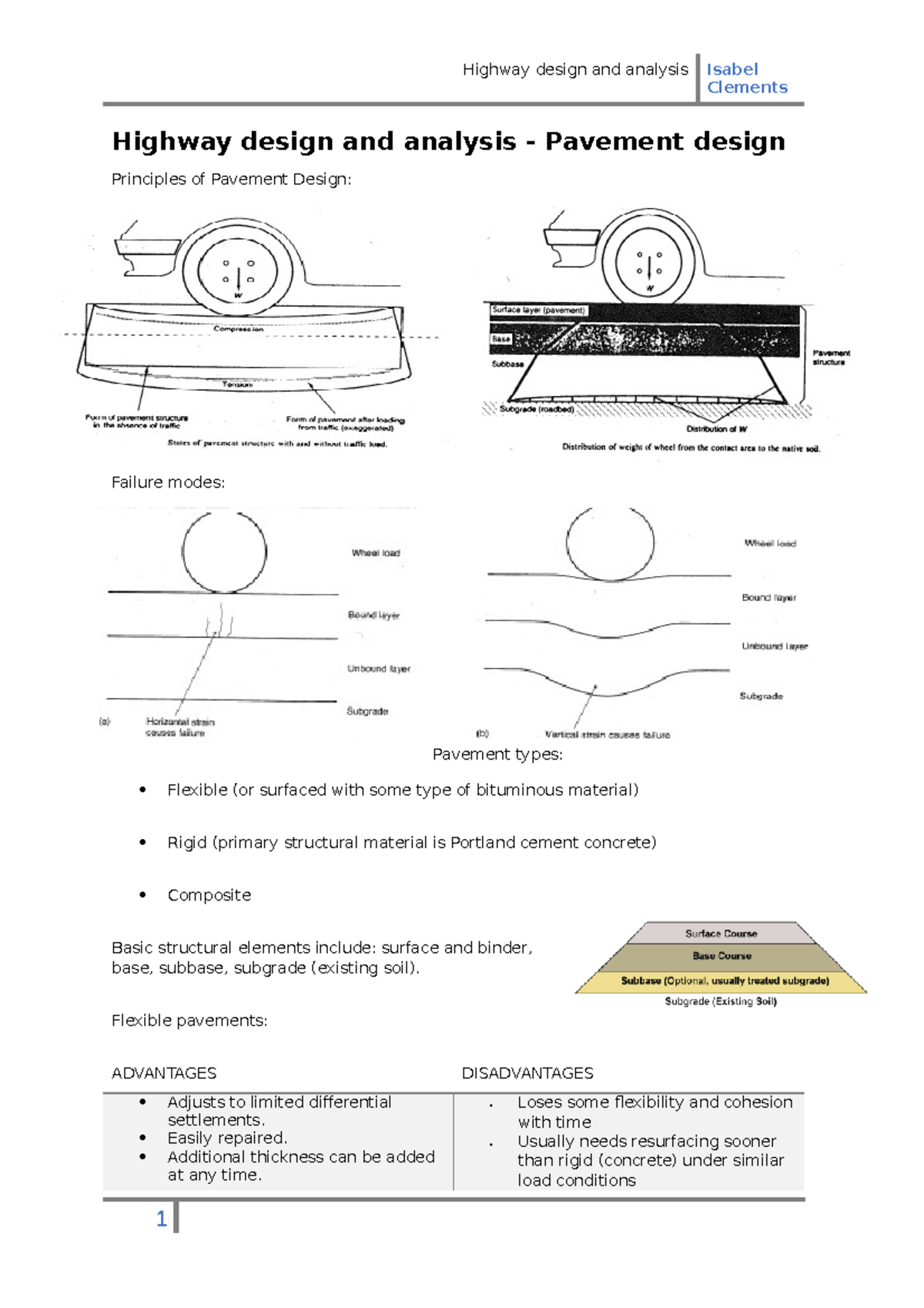 Highway Design and Analysis: Pavement Design Overview (CIV 101) - Studocu
