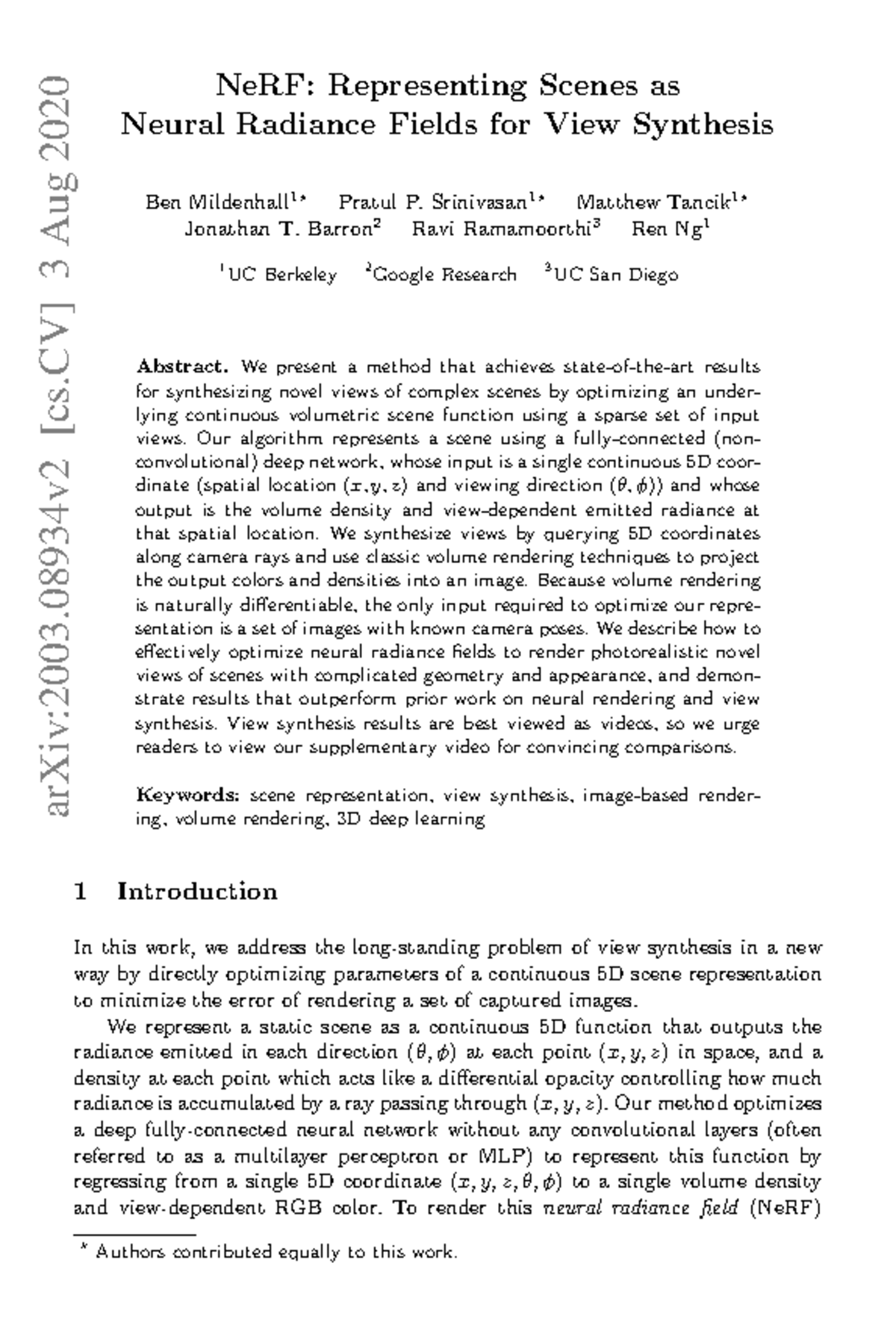 NeRF: Neural Radiance Fields for View Synthesis - A Comprehensive ...