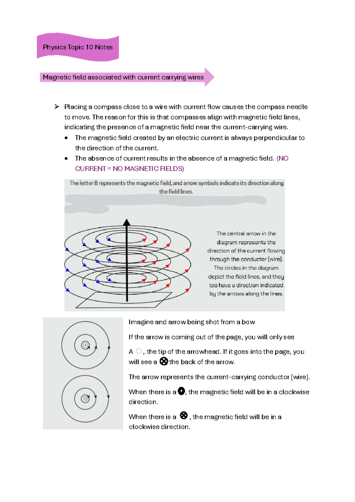 Physics 10 Final Exam Notes: Magnetic Fields & Induced EMF - Studocu