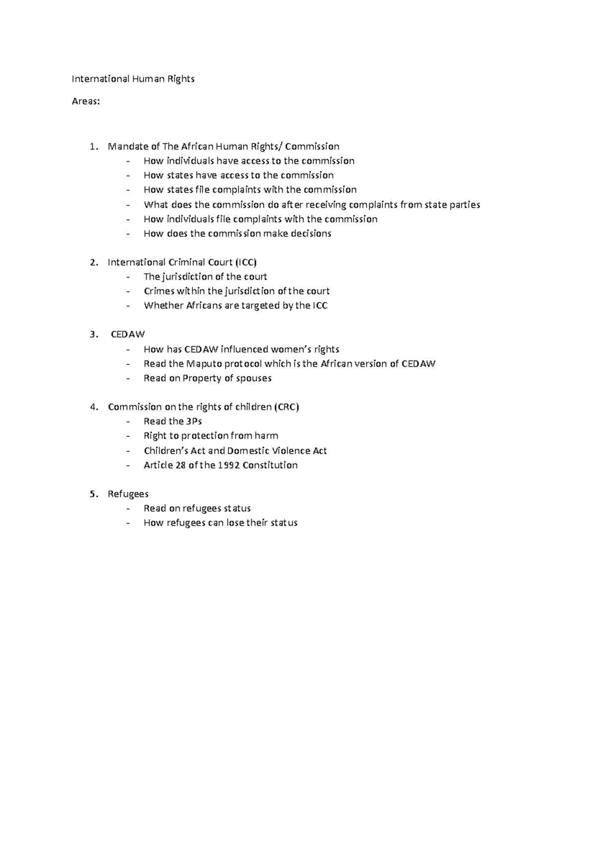 IHR - International Human Rights Overview and Key Frameworks - Studocu