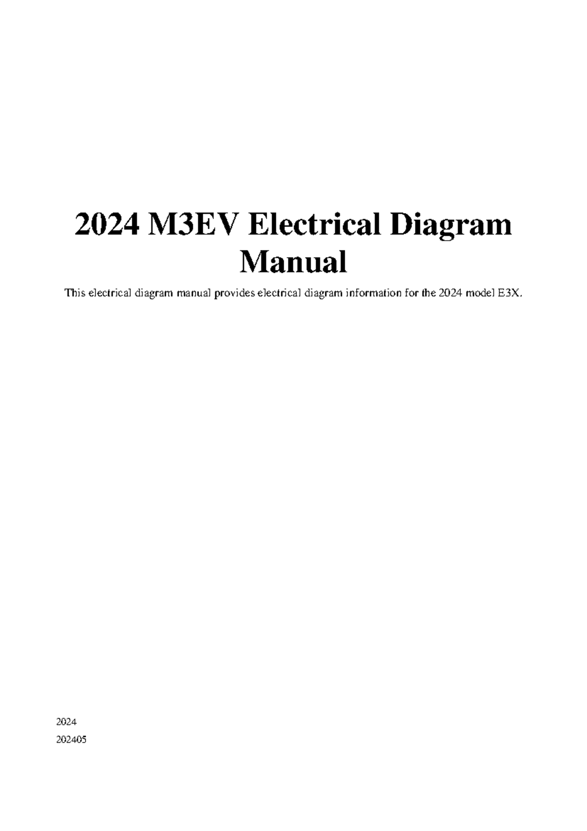 2024 M3EV Electrical Diagram Manual & Diagnostic Notes - Studocu