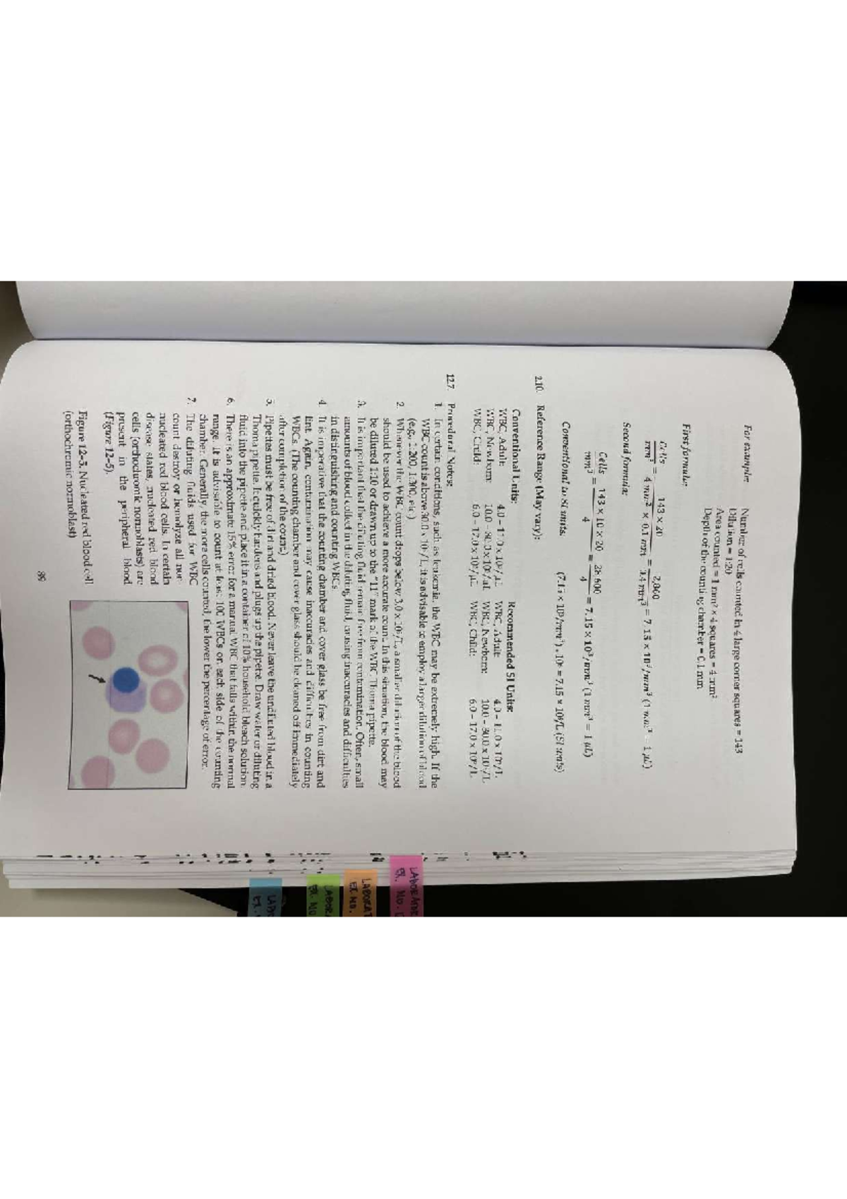 WBC Counting Procedures and Reference Ranges for Hematology 101 - Studocu