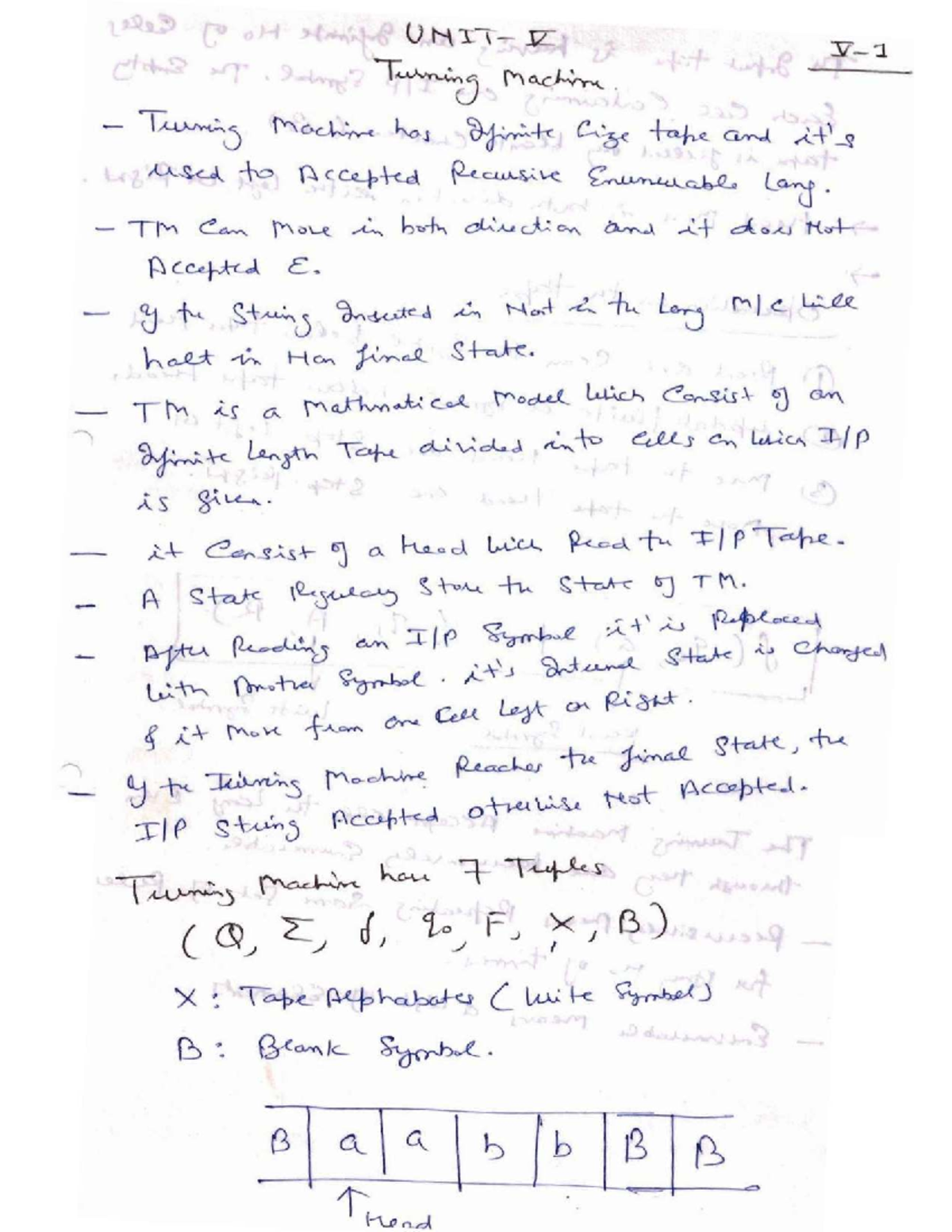 Unit 5 TAFL - Turing Machines and Halting Problem Lecture Notes - Studocu