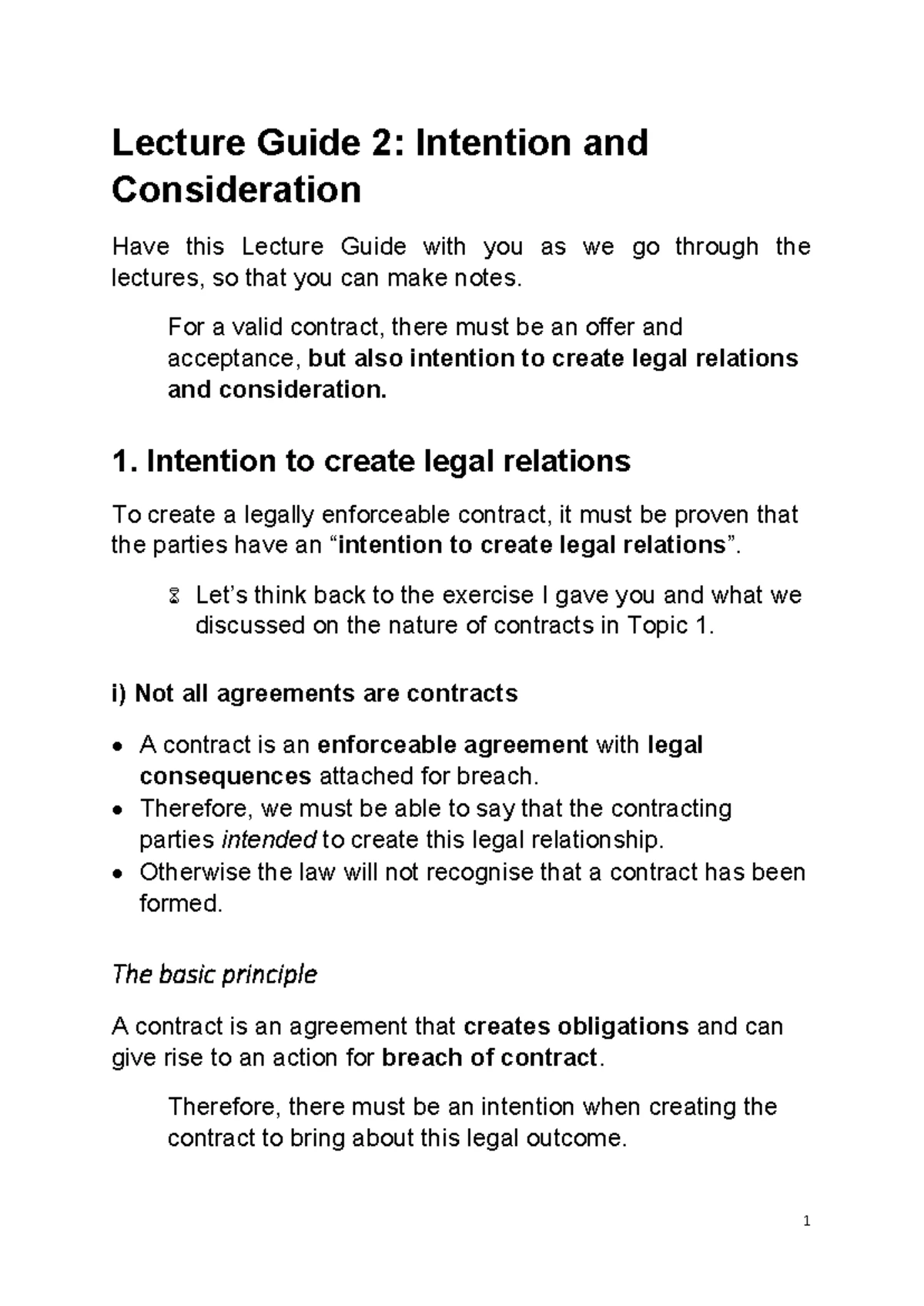 Lecture Guide 3: Understanding Mistakes in Contract Law - Studocu