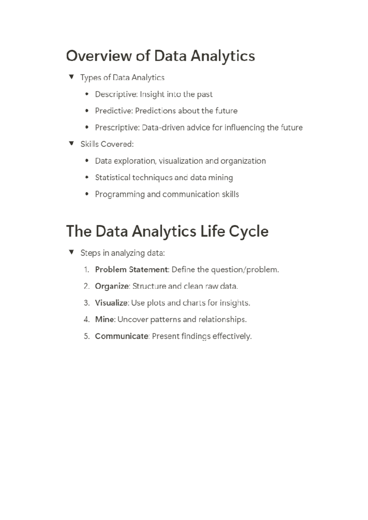 EDA 101: Week 1 Notes on Data Analytics and Visualization Techniques ...
