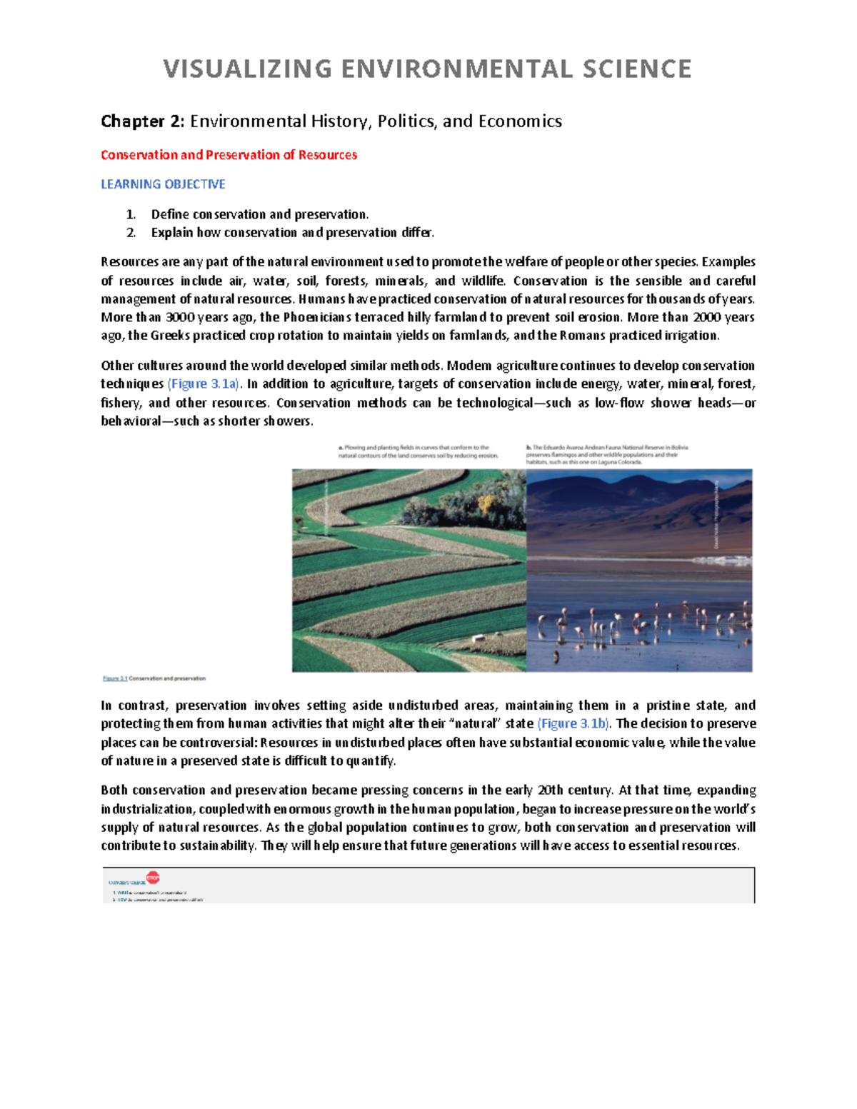 Chapter 2 - Env. History, Politics & Economics: Conservation vs ...