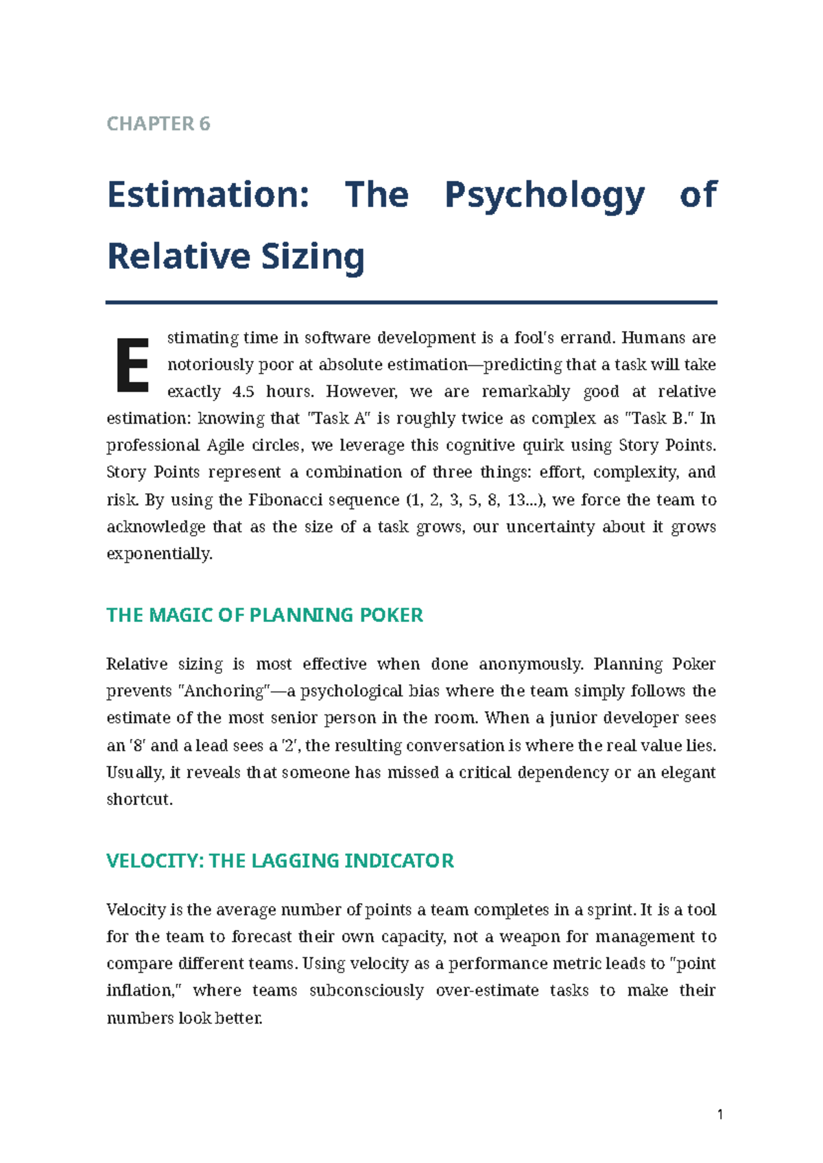 CHAPTER 06 Estimation and Relative Sizing in Agile Development - Studocu