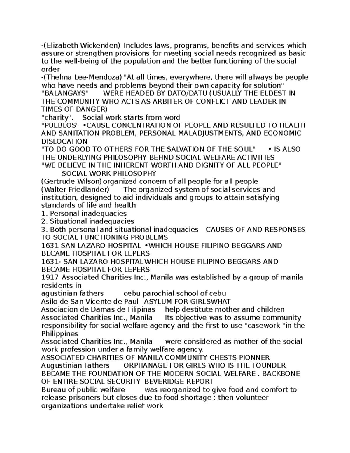 SW 101 - Summary of Knowledge and Philosophical Foundations of Social ...