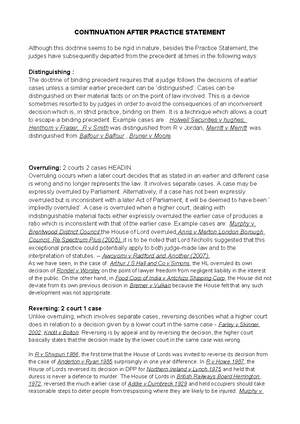 Essay on Binding Precedent - And if the case is sufficient to reform ...