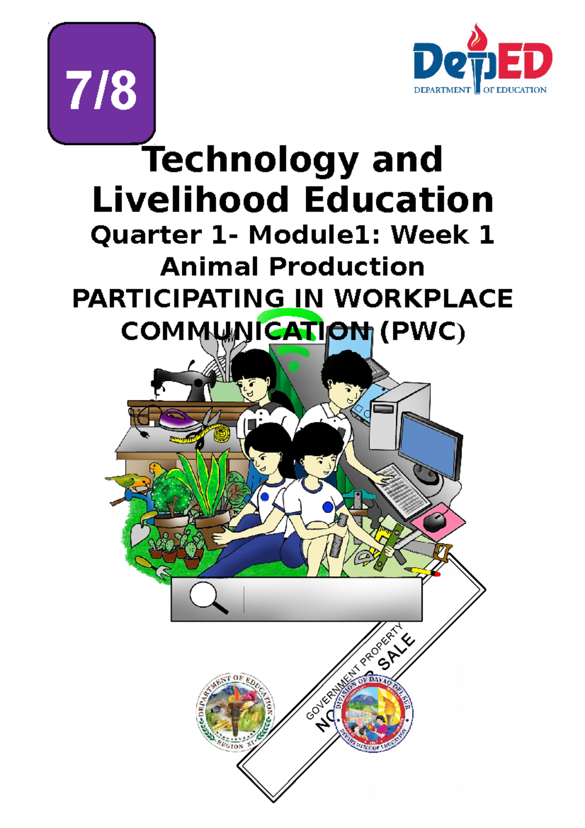 TLE 7/8 Q1 Lesson 1: Workplace Communication in Animal Production - Studocu
