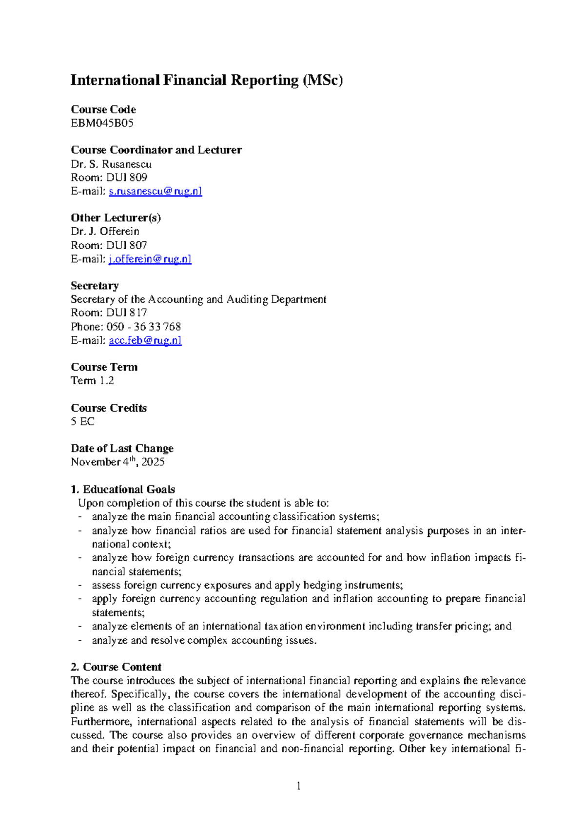 International Financial Reporting Course Manual (MSc EBM045B05) 2025 ...