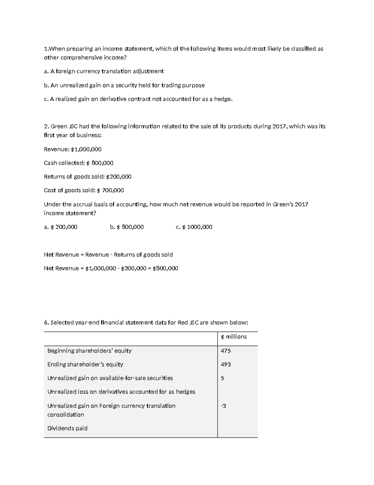 Chapter 5: Income Statements & Comprehensive Income Analysis - Studocu