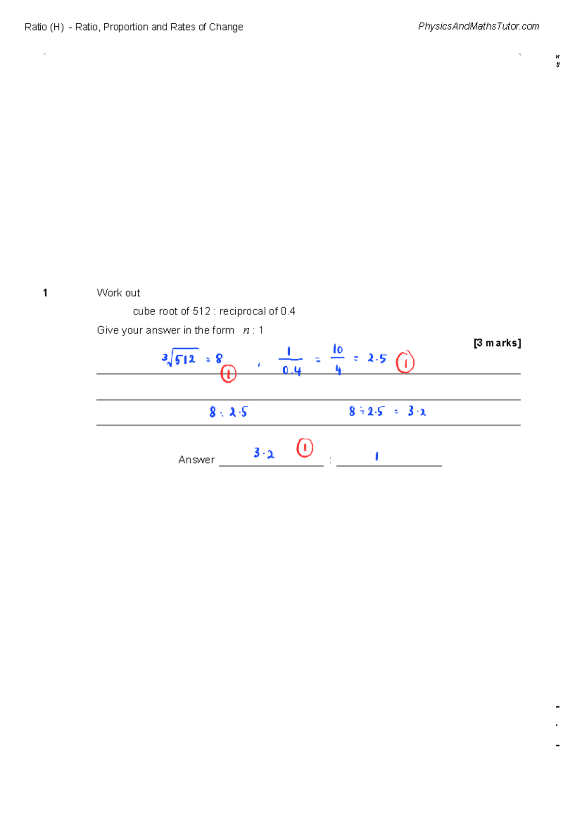 Ratio (H) MA - Practice on Proportions and Rates of Change - Studocu