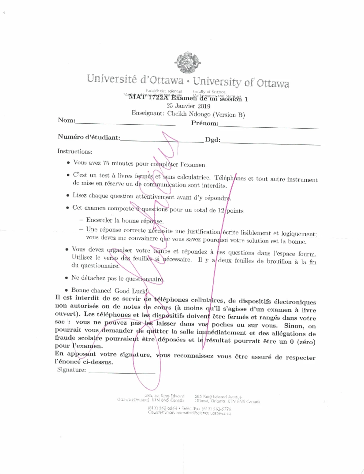 MAT 1722(X) - Solutions for Final Exam Test 1 (2020) - Studocu