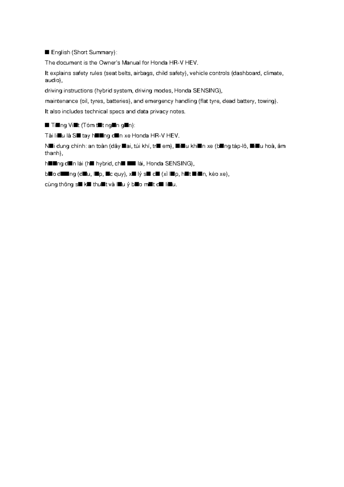 HRV HEV Summary - không - n English (Short Summary): The document is ...