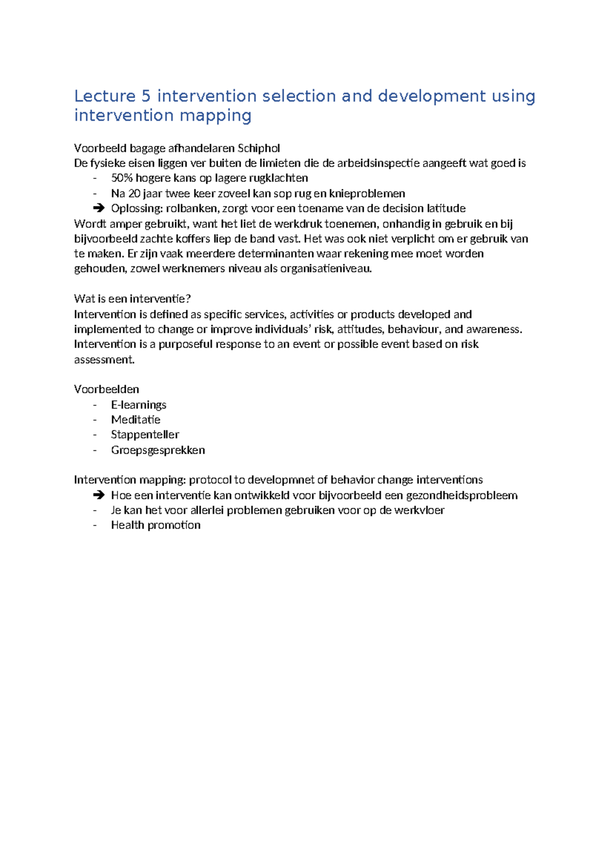 Lecture 5: Intervention Selection & Development via Mapping Techniques ...