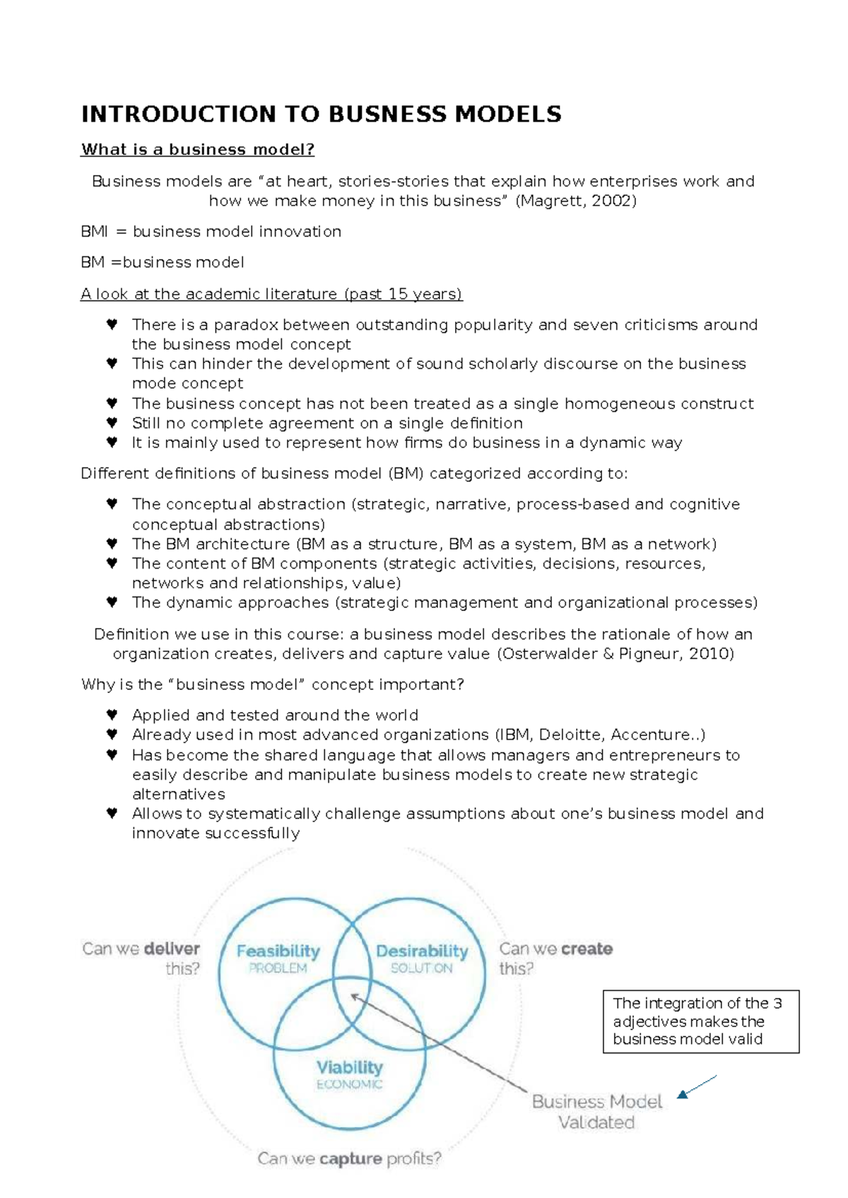 BUS 101: Introduction to Business Models - Key Concepts and Frameworks ...