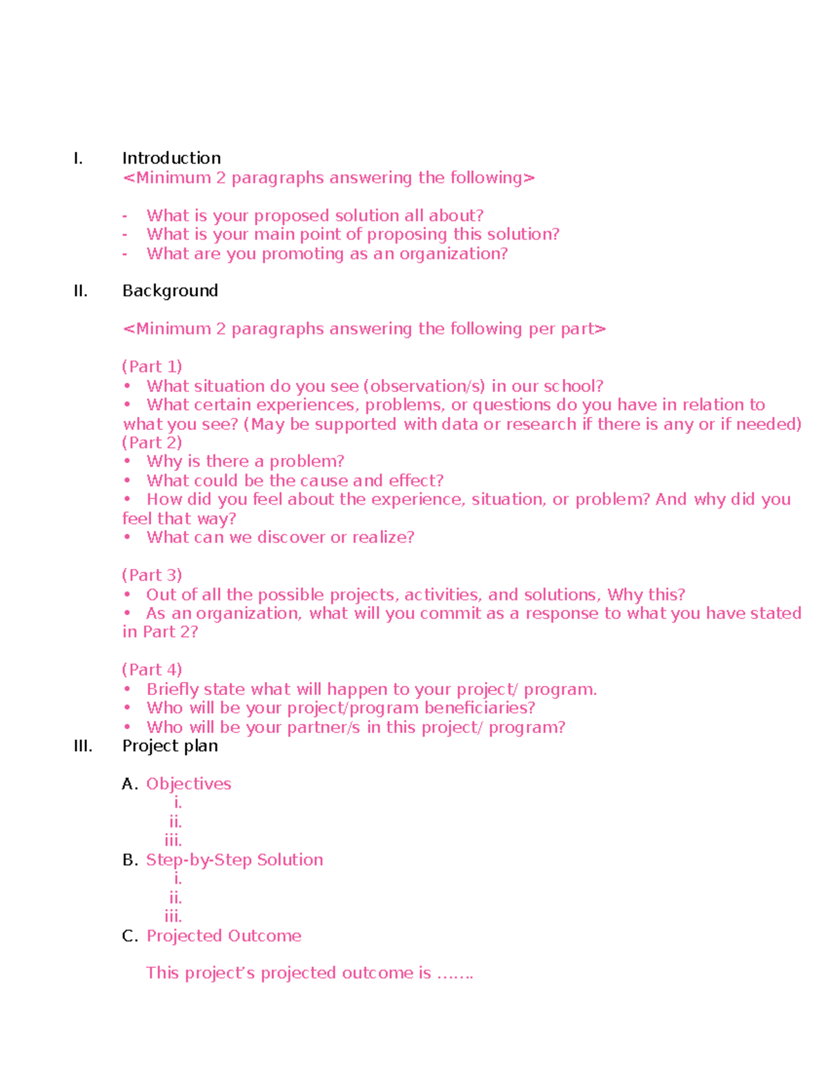 Project Proposal Format RWS: Guidelines and Structure Overview - Studocu