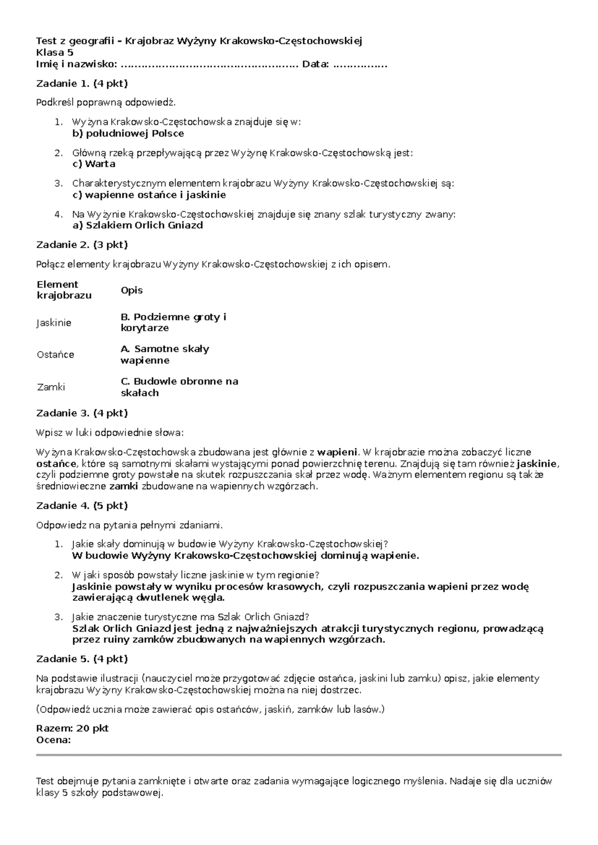 Blizej Geografii Po Gimnazjum Sprawdzian www.studocu.com