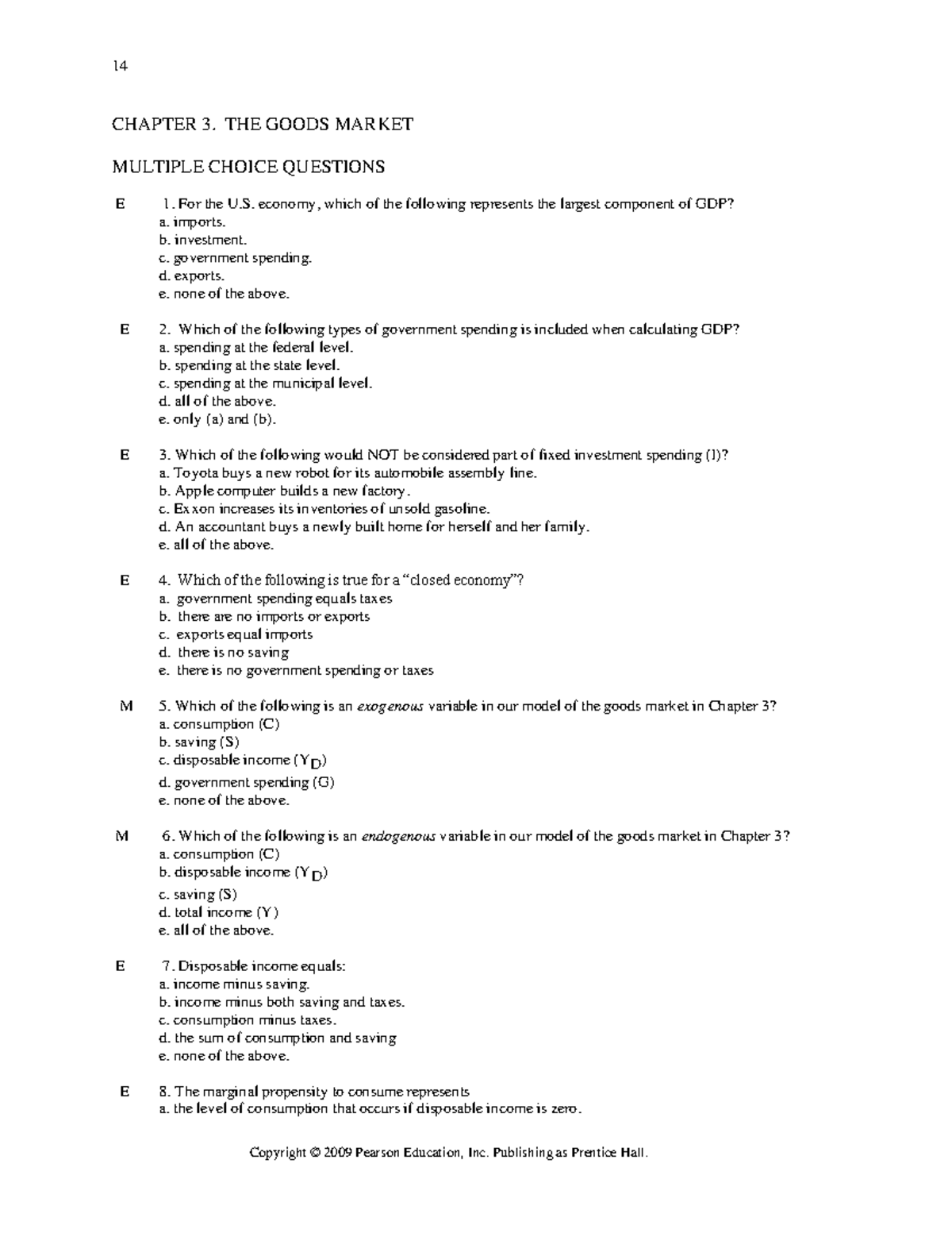 Blanchard ECON 101 Chapter 3 Test Bank: MCQs & Essay Questions - Studocu