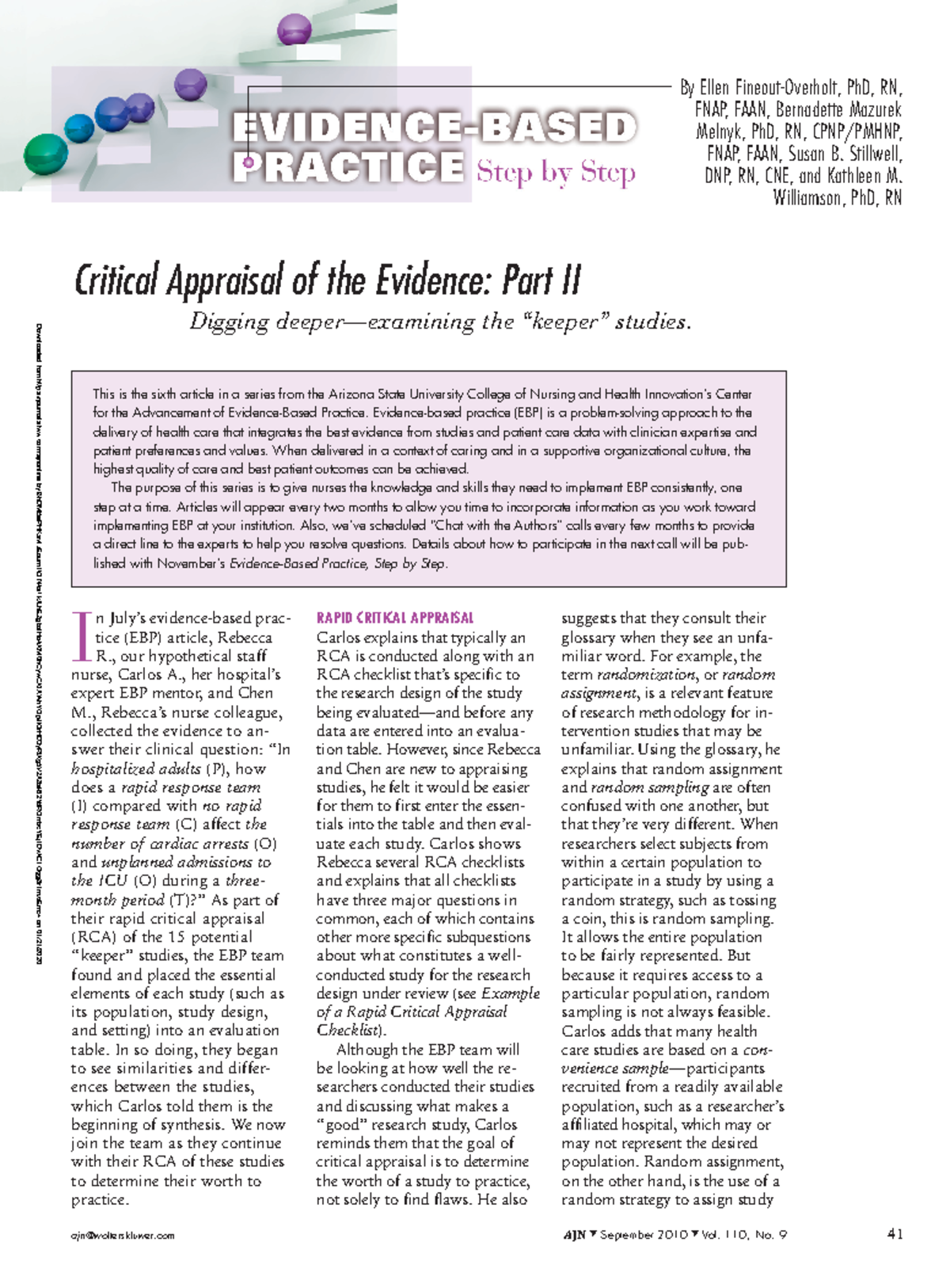 6 Evidence Based Practice, Step by Step Critical - Downloaded from ...